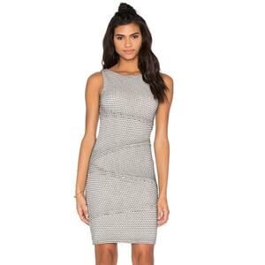 Bailey 44 Anthropologie Revolve Gobi Desert Dress Bodycon Black & Cream Size M